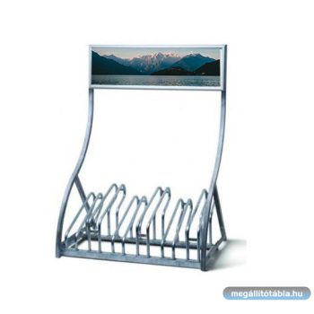 Plakátkeretes kerékpártároló